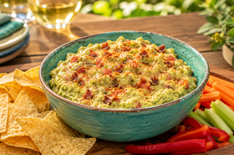 Creamy Avocado & Bacon Dip
